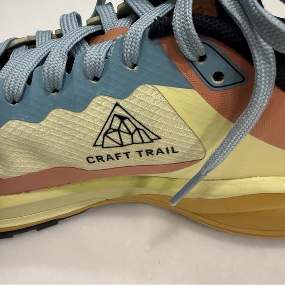 CRAFT TRAIL Pure Trail X Running Shoes / Sneakers Pink Yellow Women’s 9 Men’s 8